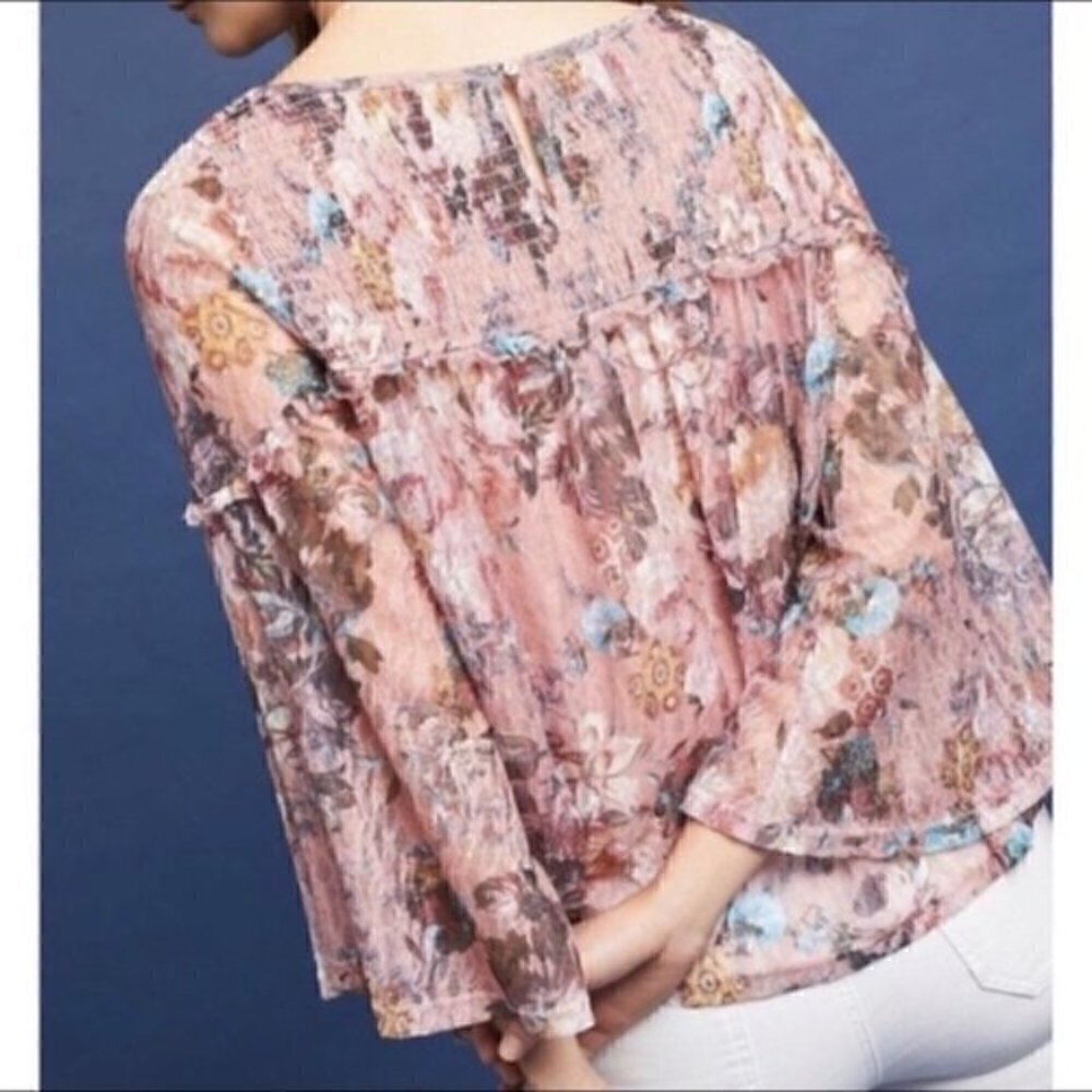 Anthro Akemi + Kin Patrizia Floral Lace Blouse (S) - Picture 2 of 9